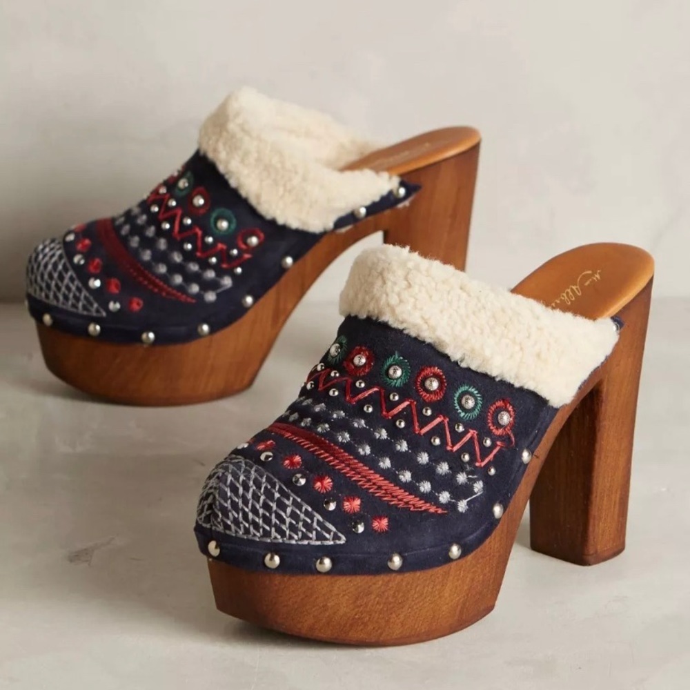 Anthropologie‎ 35 Embroidered Terrestrial Clog Mule - Picture 7 of 8